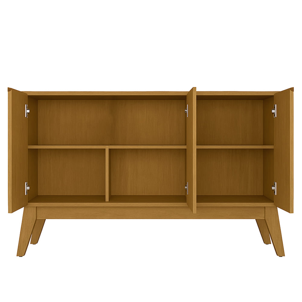 Balcao Buffet Ares 3 Portas 122 cm Nature Tebar