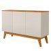 Balcao Buffet Ares 3 Portas 122 cm Off White Nature Tebar