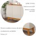 Balcao Buffet Ares 3 Portas 122 cm Off White Nature Tebar