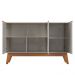 Balcao Buffet Ares 3 Portas 122 cm Off White Nature Tebar