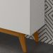 Balcao Buffet Ares 4 Portas 161 cm Branco Nature Tebar