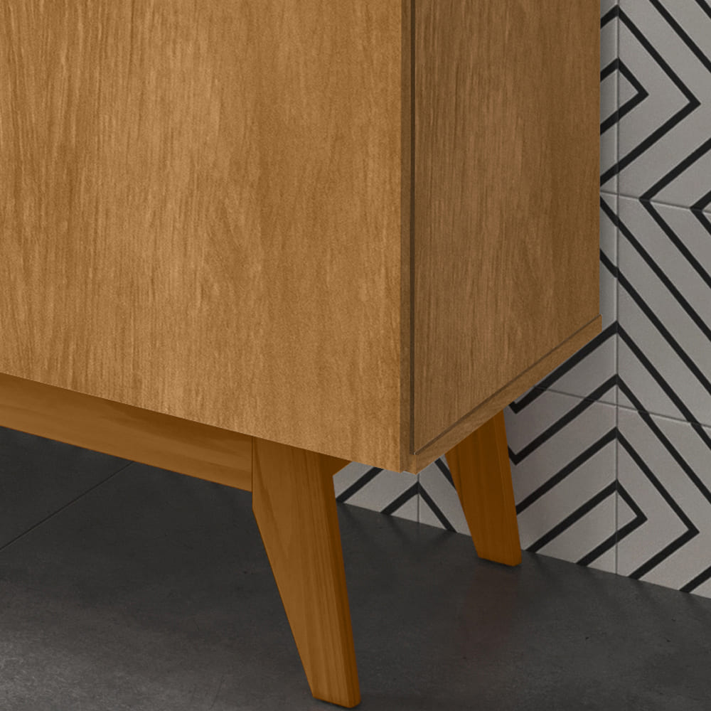 Balcao Buffet Ares 4 Portas 161 cm Nature Tebar