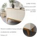 Balcao Buffet Ares 4 Portas 161 cm Off White Nature Tebar
