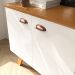 Balcao Buffet Atlanta 4 Portas 164 cm Branco Nature Tebar