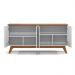 Balcao Buffet Atlanta 4 Portas 164 cm Branco Nature Tebar