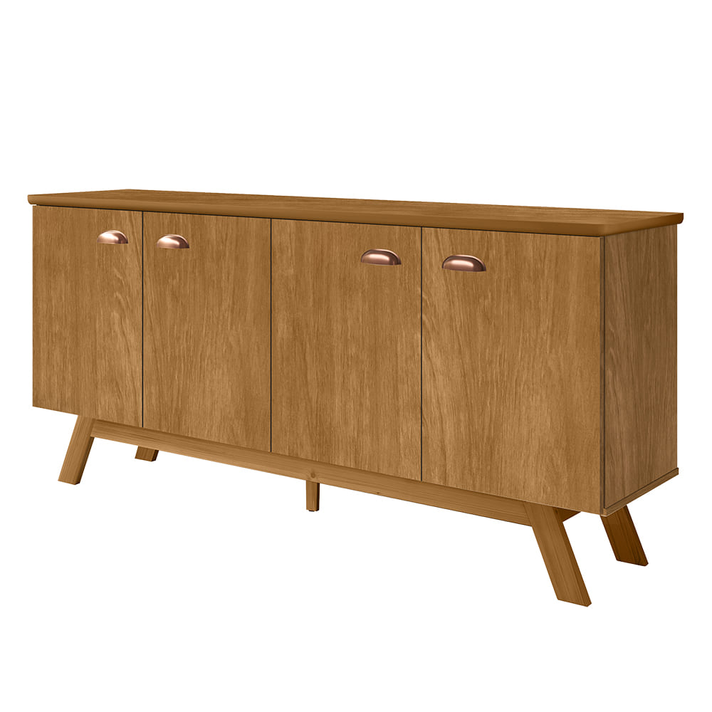 Balcao Buffet Atlanta 4 Portas 164 cm Nature Tebar