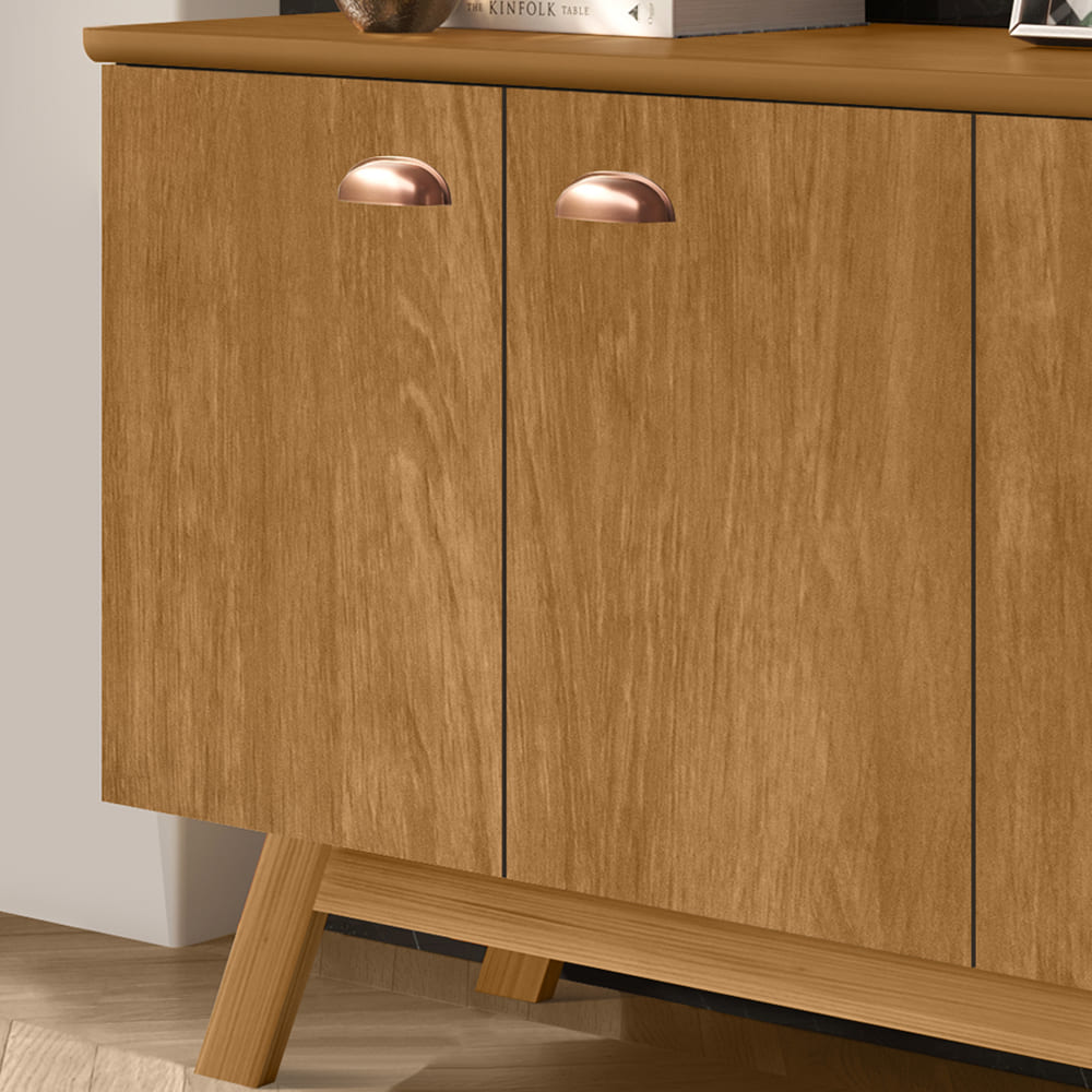 Balcao Buffet Atlanta 4 Portas 164 cm Nature Tebar