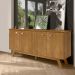 Balcao Buffet Atlanta 4 Portas 164 cm Nature Tebar