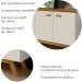 Balcao Buffet Atlanta 4 Portas 164 cm Off White Nature Tebar