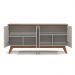 Balcao Buffet Atlanta 4 Portas 164 cm Off White Nature Tebar