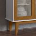 Balcao Buffet Detroit 3 Portas Correr 125 cm Branco Nature Tebar