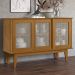 Balcao Buffet Detroit 3 Portas Correr 125 cm Nature Tebar