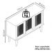 Balcao Buffet Detroit 3 Portas Correr 125 cm Nature Tebar