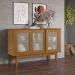 Balcao Buffet Detroit 3 Portas Correr 125 cm Nature Tebar