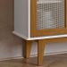 Balcao Buffet Detroit 4 Portas Correr 164 cm Branco Nature Tebar