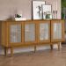 Balcao Buffet Detroit 4 Portas Correr 164 cm Nature Tebar