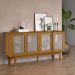 Balcao Buffet Detroit 4 Portas Correr 164 cm Nature Tebar