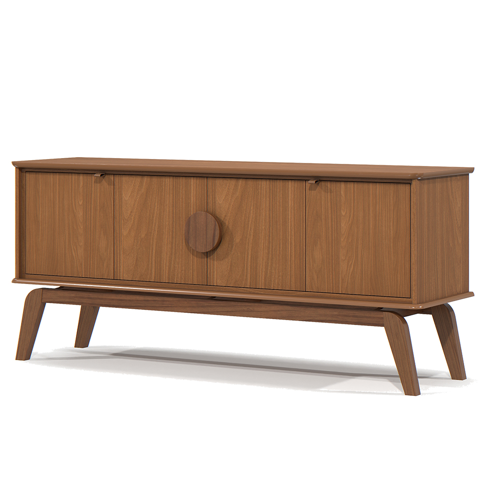 Balcao Buffet Paris 4 Portas 164 cm Nature Tebar