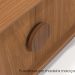 Balcao Buffet Paris 4 Portas 164 cm Nature Tebar