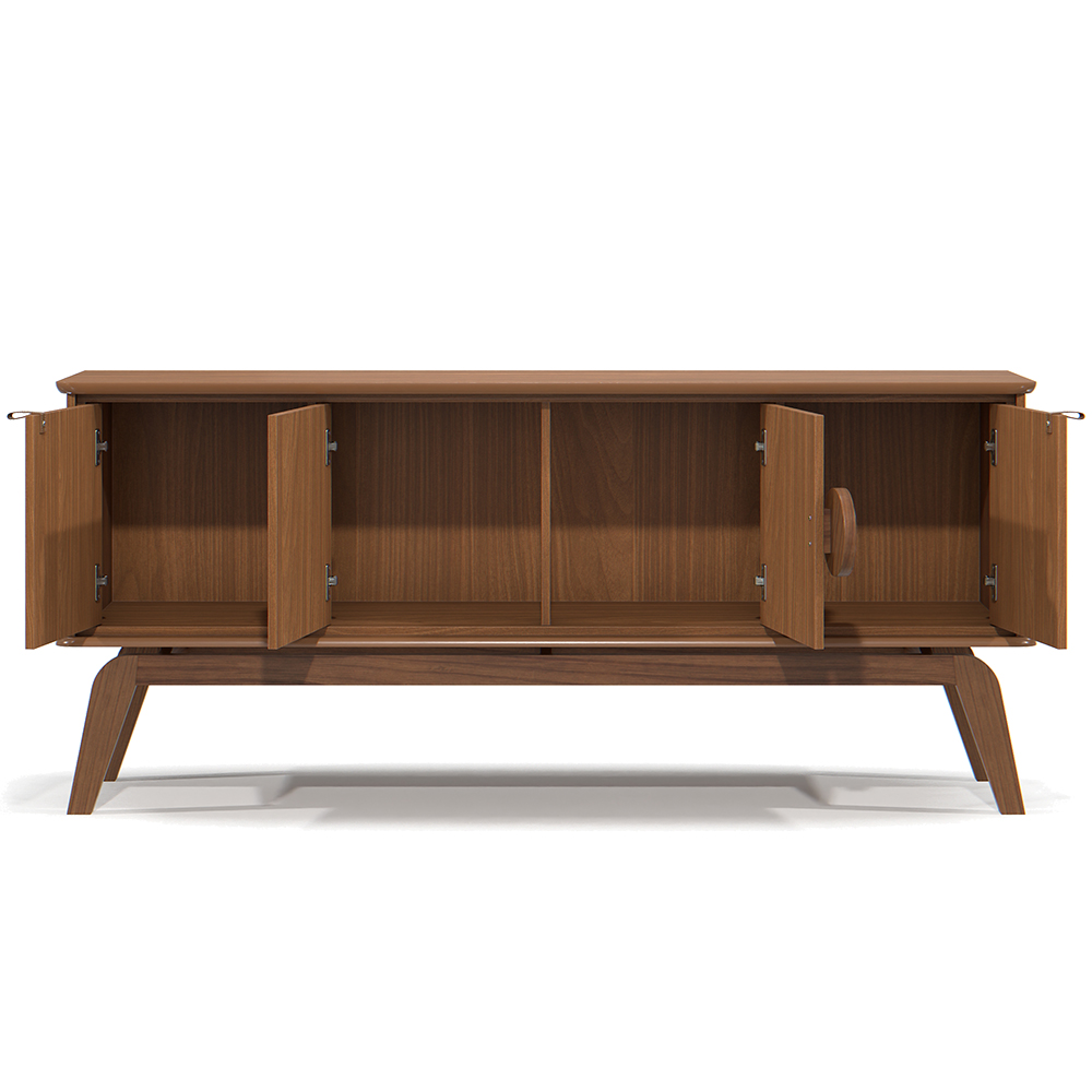 Balcao Buffet Paris 4 Portas 164 cm Nature Tebar