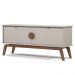 Balcao Buffet Paris 4 Portas 164 cm Off White Nature Tebar
