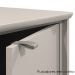 Balcao Buffet Paris 4 Portas 164 cm Off White Nature Tebar