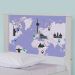 Bicama Juvenil Adesivada Mapa Viagens com Colchões