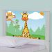 Bicama Juvenil Adesivada Safari Girafa com Colchões