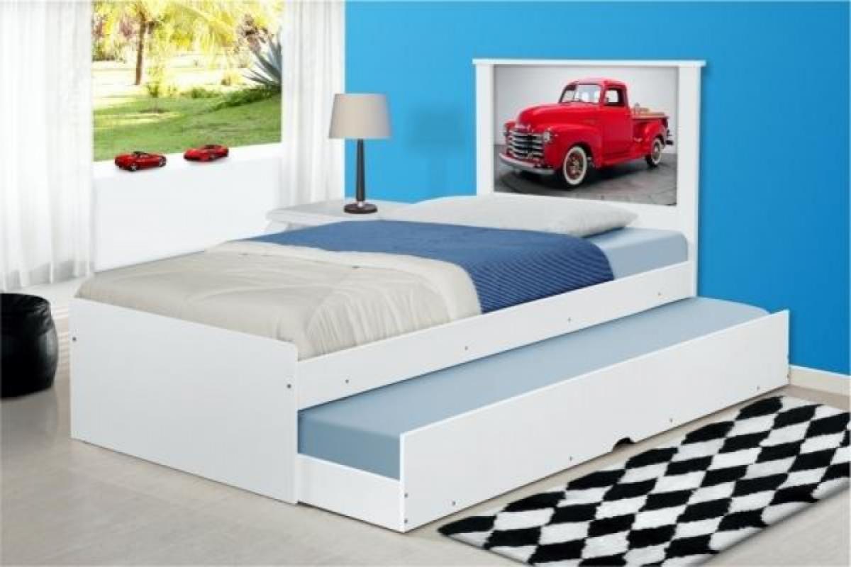 Bicama Solteiro Carro Classic Red com Colchões