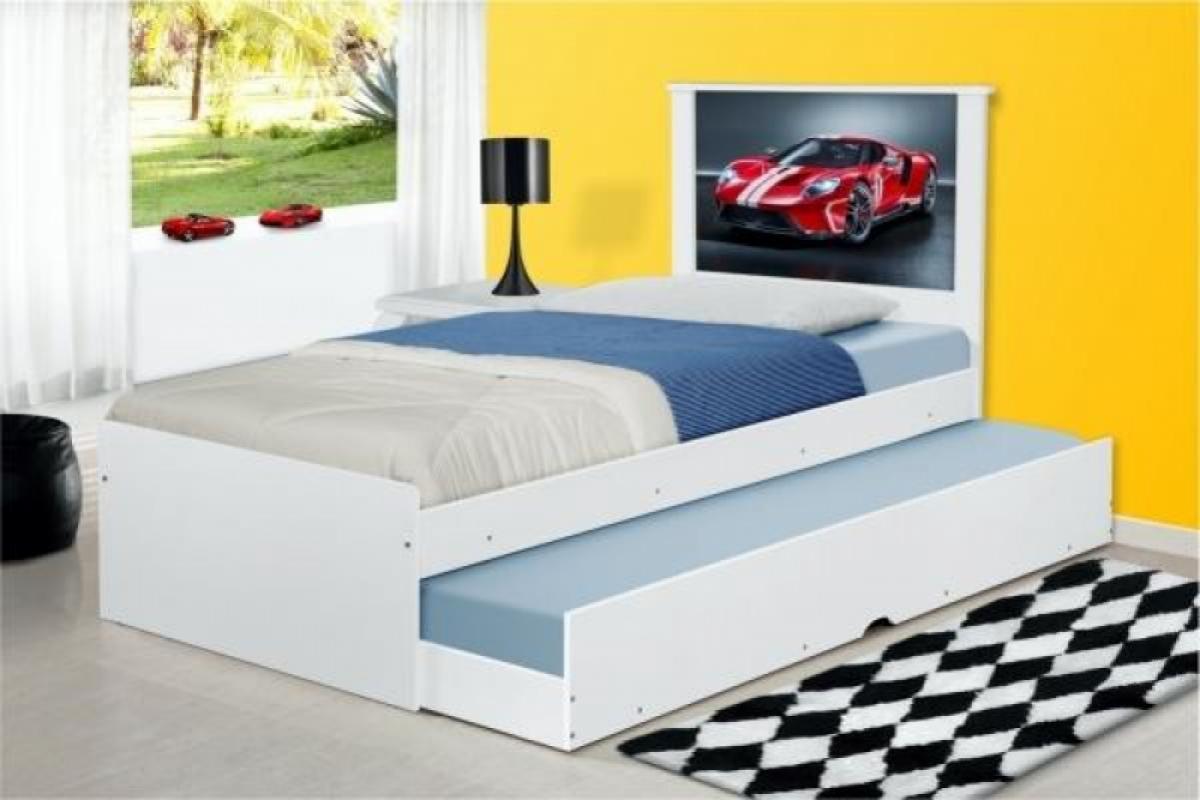 Bicama Solteiro Carro Sport Vermelho Colchões