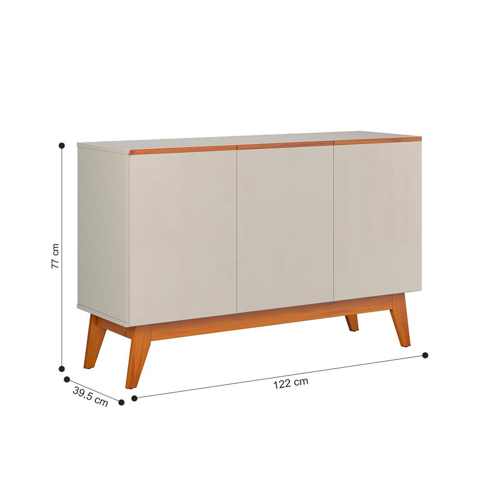 Buffet 3 Portas para Sala de Jantar Porto Off White Nature