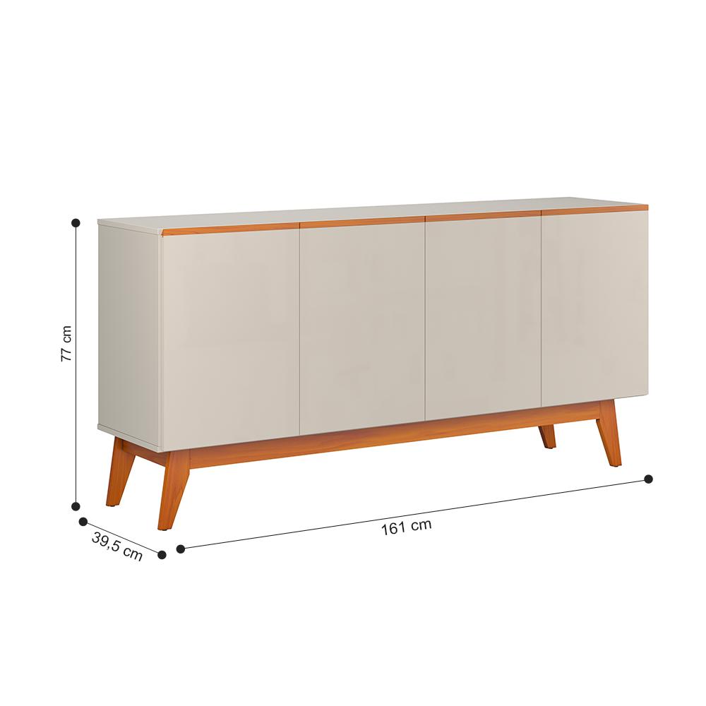 Buffet 4 Portas para Sala de Jantar Porto Off White Nature