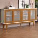 Buffet Aparador 4 Portas Sala De Jantar 12X87 Off White Nature Tebar