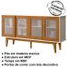Buffet Aparador 4 Portas Sala De Jantar 12X87 Off White Nature Tebar