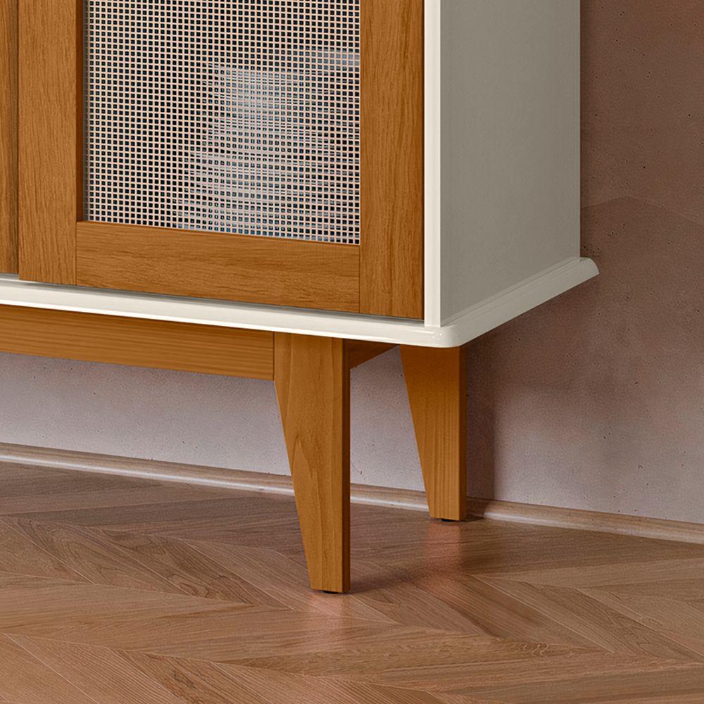 Buffet Aparador 4 Portas Sala De Jantar 12X87 Off White Nature Tebar