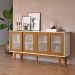 Buffet Aparador 4 Portas Sala De Jantar 12X87 Off White Nature Tebar