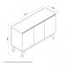 Buffet Ares Lux 03 Portas Gianduia E Nature Tebarrot