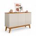 Buffet Ares Lux 03 Portas Off White E Nature Tebarrot