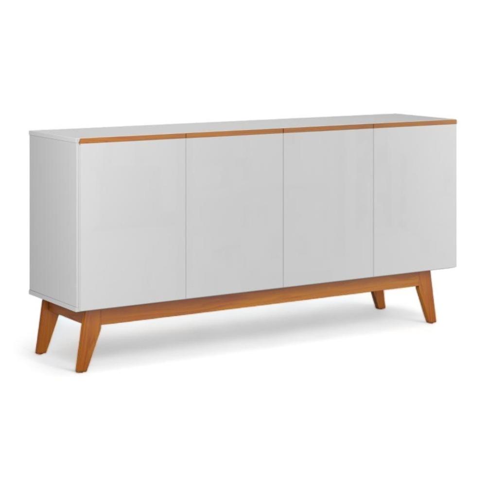Buffet Ares Lux 04 Portas Branco E Nature Tebarrot