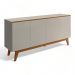 Buffet Ares Lux 04 Portas Gianduia E Nature Tebarrot