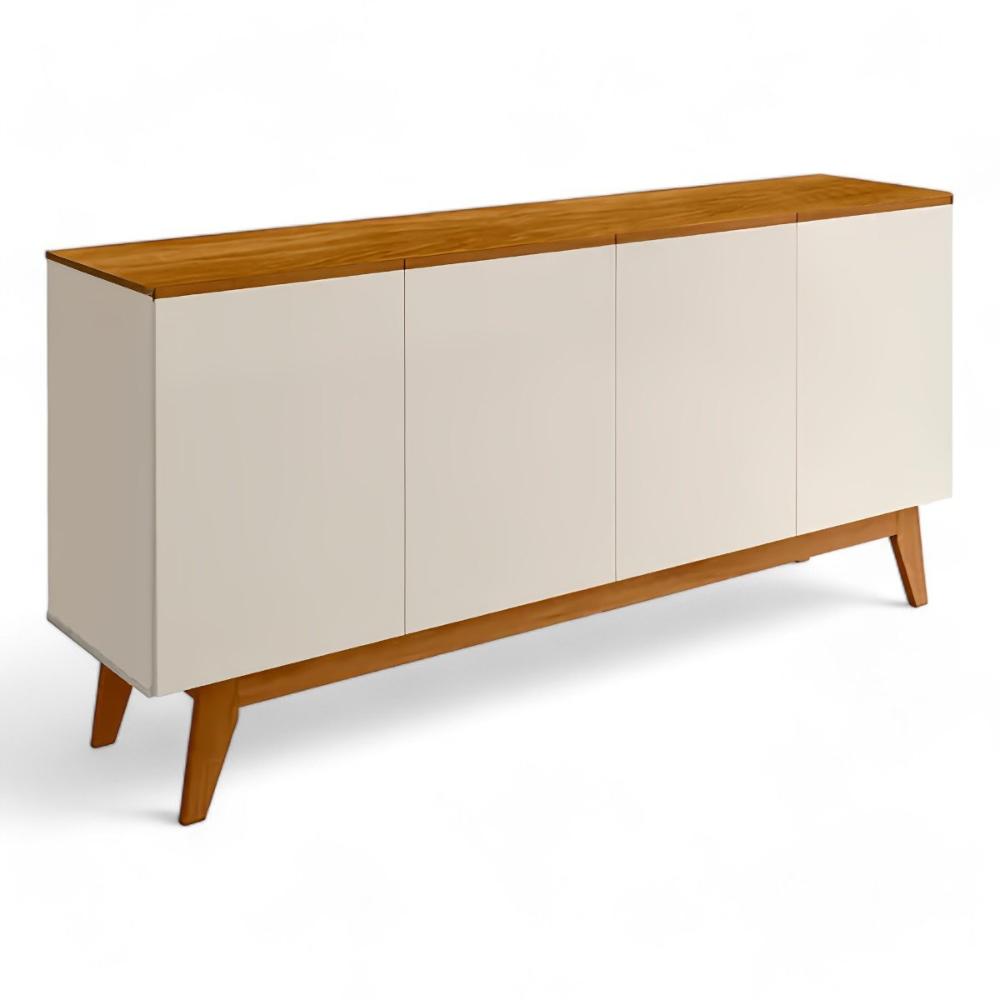 Buffet Ares Lux 04 Portas Off White E Nature Tebarrot