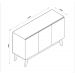 Buffet Ares Lux 3 Portas Branco - Tebarrot