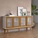 Buffet Detroit 04 Portas Branco/Nature - Tebarrot