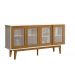Buffet Detroit 04 Portas Off White/Nature - Tebarrot