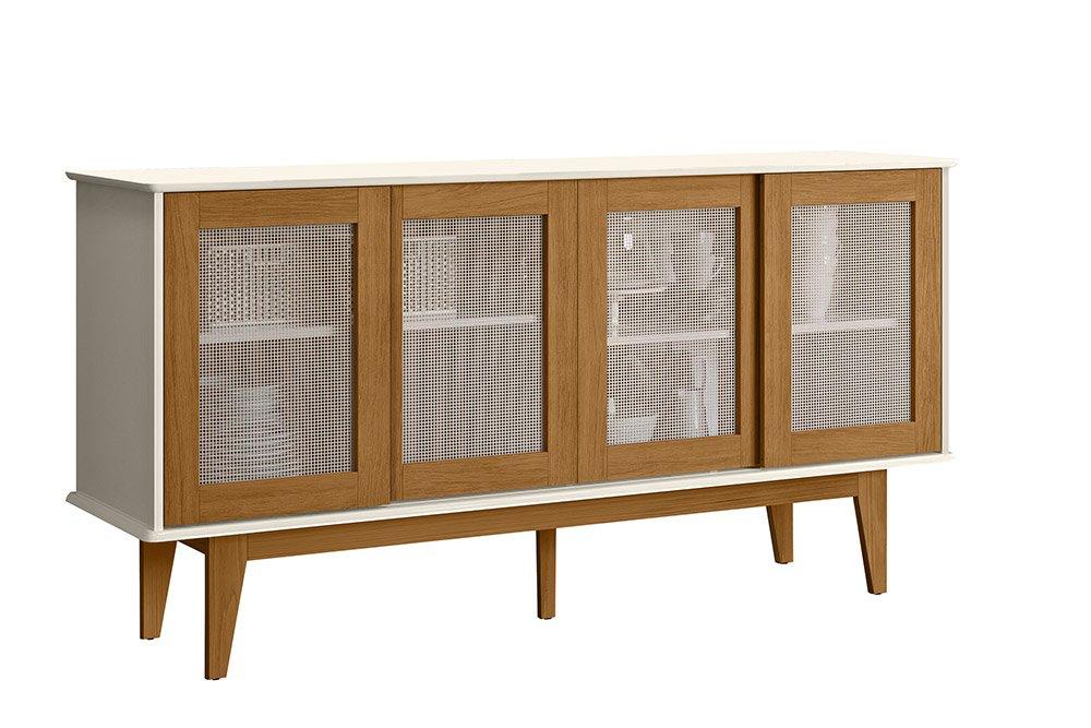 Buffet Detroit 04 Portas Off White/Nature - Tebarrot