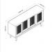Buffet Detroit 04 Portas Off White/Nature - Tebarrot