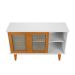 Buffet Detroit 3 PT Branco e Madeira