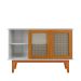 Buffet Detroit 3 PT Branco e Madeira