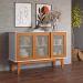 Buffet Detroit 3 PT Branco e Madeira