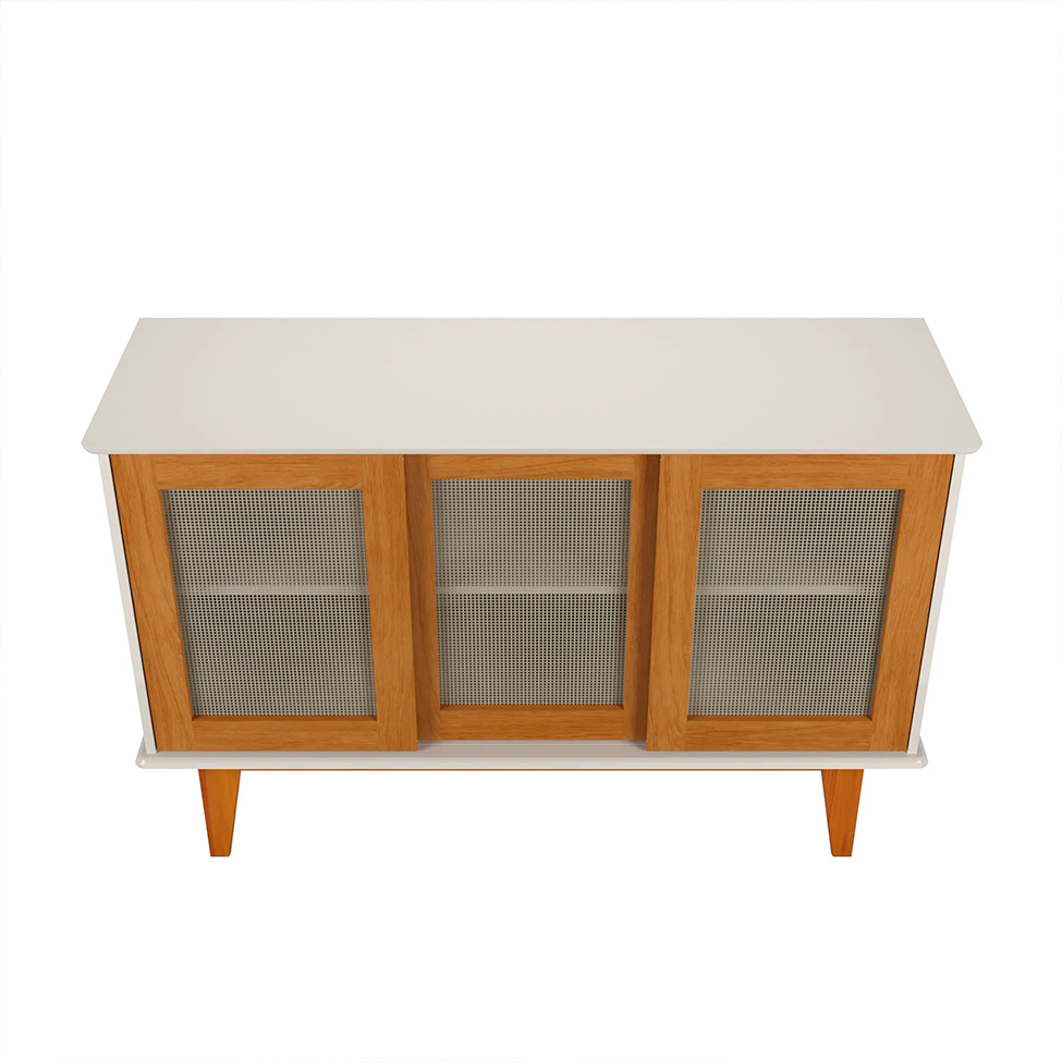 Buffet Detroit 3 PT Off White e Madeira